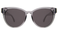 Front view of York Sunglasses in Mercury/Grey