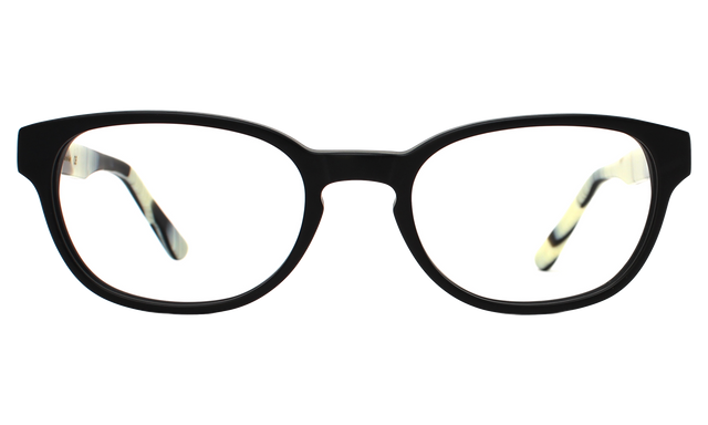 Kent Optical front view in Matte Black Matte Horn Optical