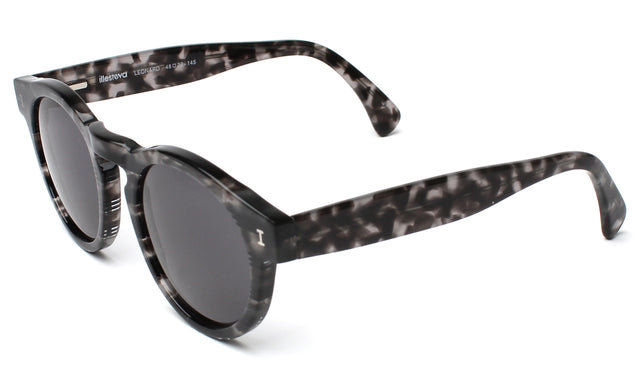 Leonard (Classic Flex Hinge) Sunglasses Side Profile in Spider Stripes / Grey