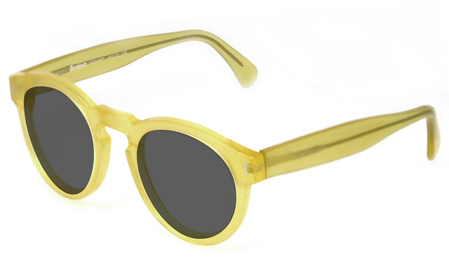 Leonard (Classic Flex Hinge) Sunglasses Side Profile in Yellow / Grey